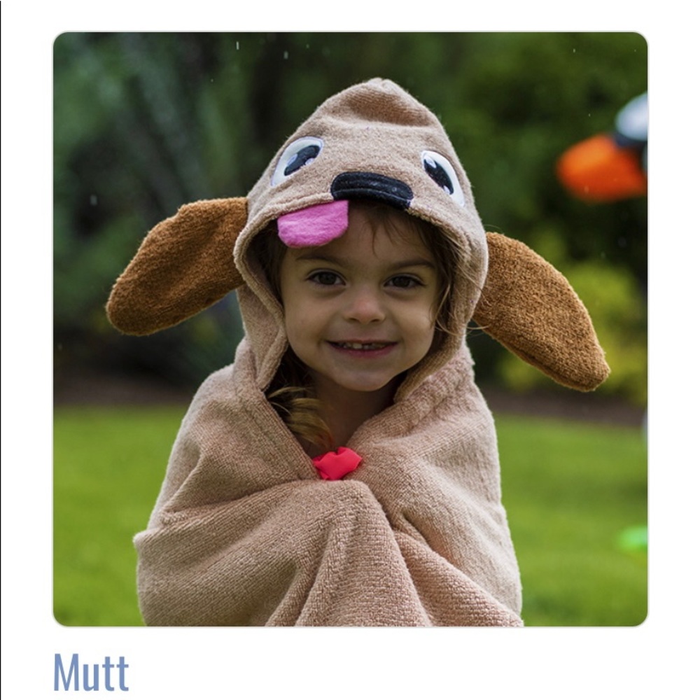Baby dog hooded towel